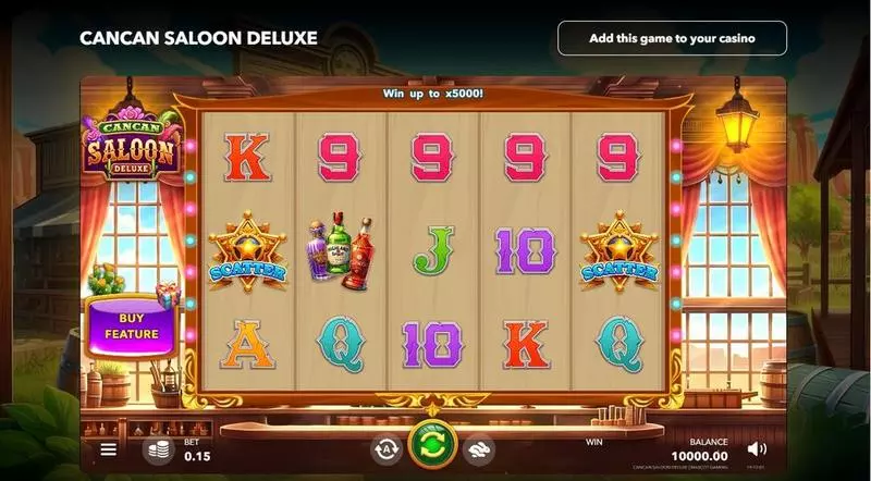 Main Screen Reels - Cancan Saloon Deluxe Mascot Gaming Slots Game