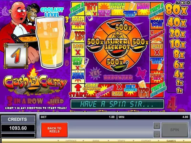 Bonus 1 - Cash 'n' Curry Microgaming Slots Game