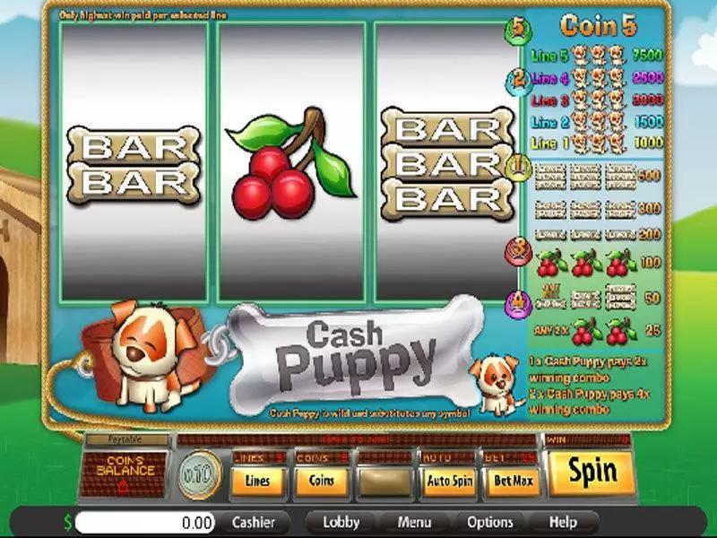 Main Screen Reels - Cash Puppy Saucify Slots Game