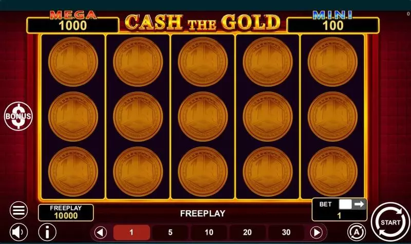 Main Screen Reels - Cash The Gold Hold And Win  Slots Game