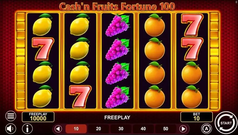 Main Screen Reels - Cash'n Fruits Fortune 100 1Spin4Win Slots Game