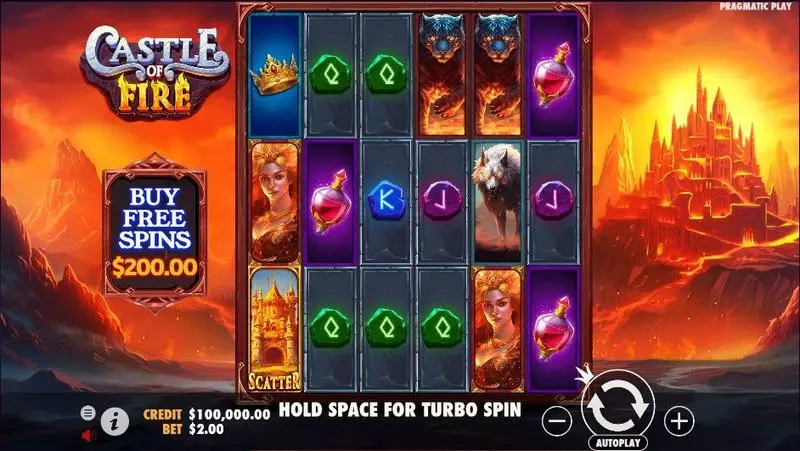 Main Screen Reels - Castle of Fire Pragmatic Play Slots Game