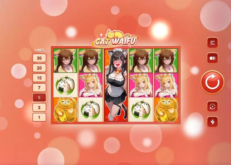 Main Screen Reels - Cat Waifu TrueLab Games Slots Game