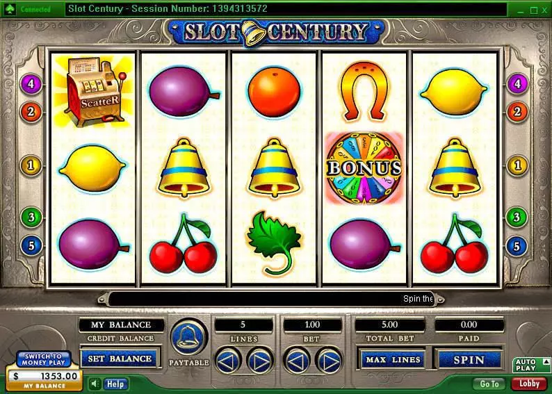 Main Screen Reels - Century 888 Slots Game