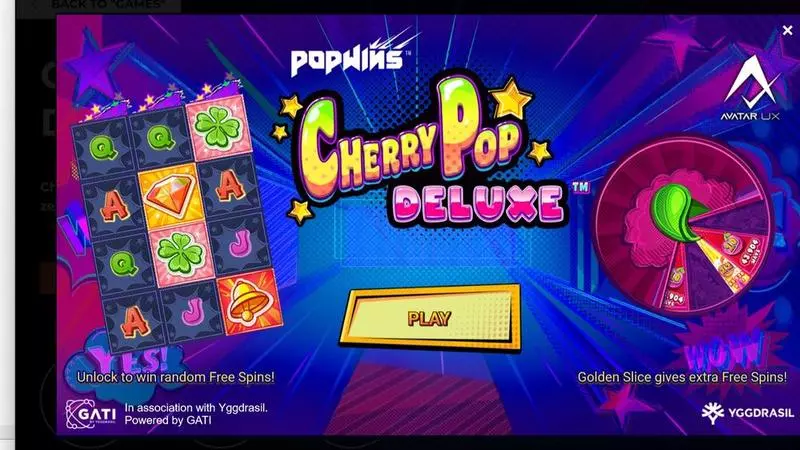 Info and Rules - CherryPop Deluxe AvatarUX Slots Game