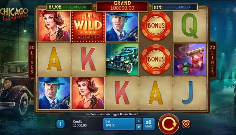 Introduction Screen - Chicago Gangsters Playson Slots Game
