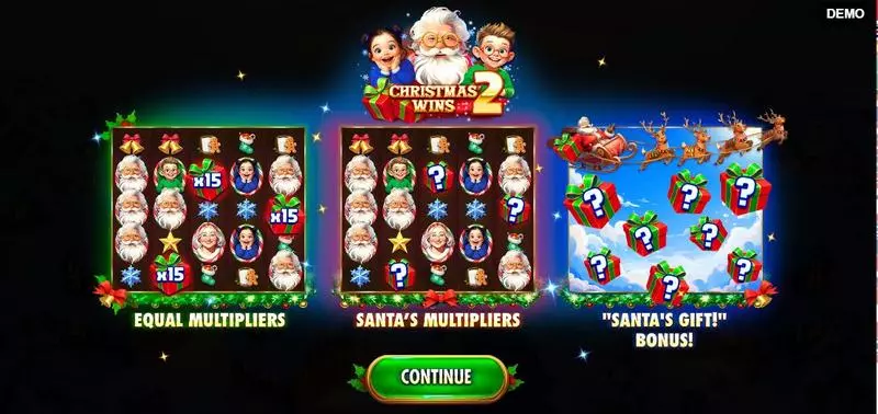 Info and Rules - Christmas Wins 2 Red Rake Gaming Slots Game