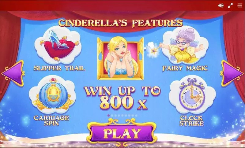 Info and Rules - Cinderella Red Tiger Gaming Slots Game