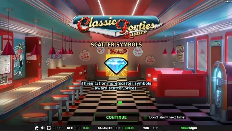 Info and Rules - Classic Forties Quattro StakeLogic Slots Game