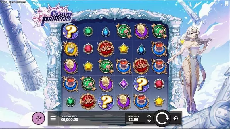 Main Screen Reels - Cloud Princess Hacksaw Gaming Slots Game