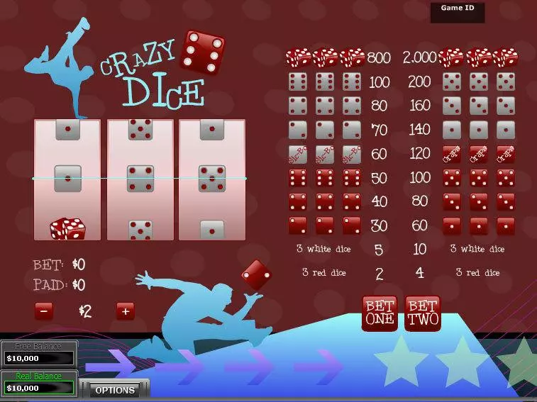 Main Screen Reels - Crazy Dice DGS Slots Game