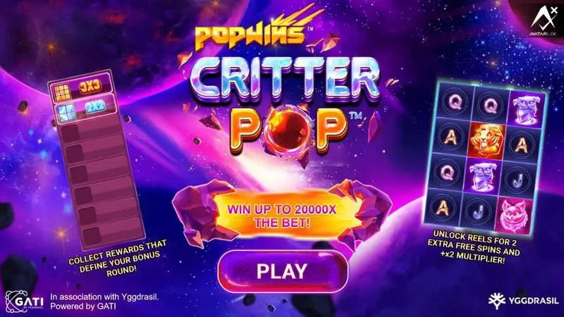 Info and Rules - CritterPop AvatarUX Slots Game
