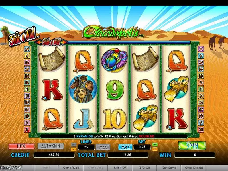 Main Screen Reels - Crocodopolis bwin.party Slots Game