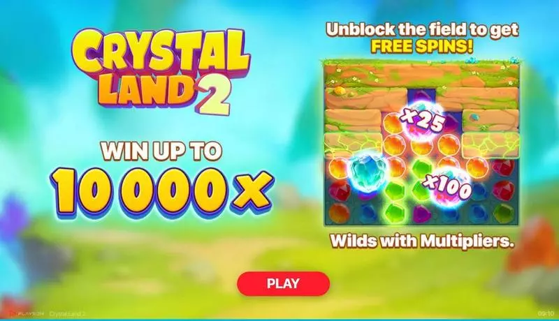 Introduction Screen - Crystal Land 2 Playson Slots Game