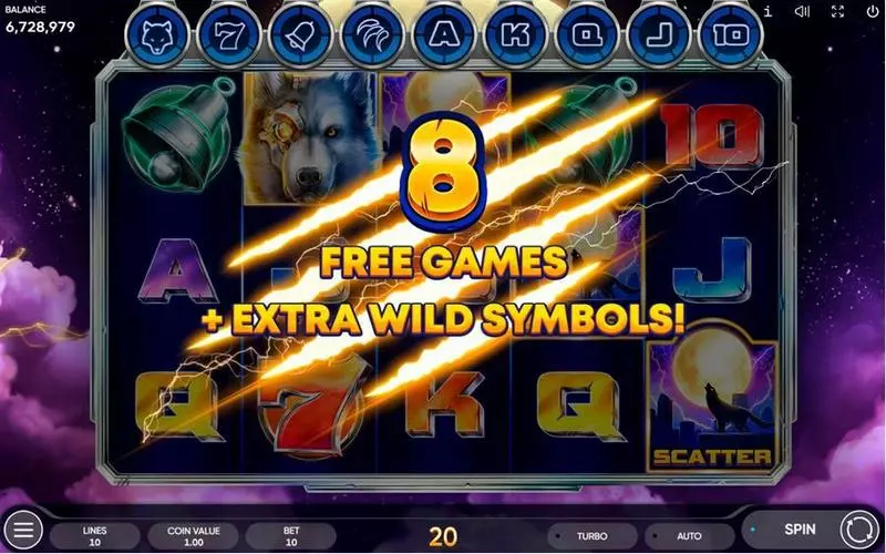 Bonus 1 - Cyber Wolf Endorphina Slots Game