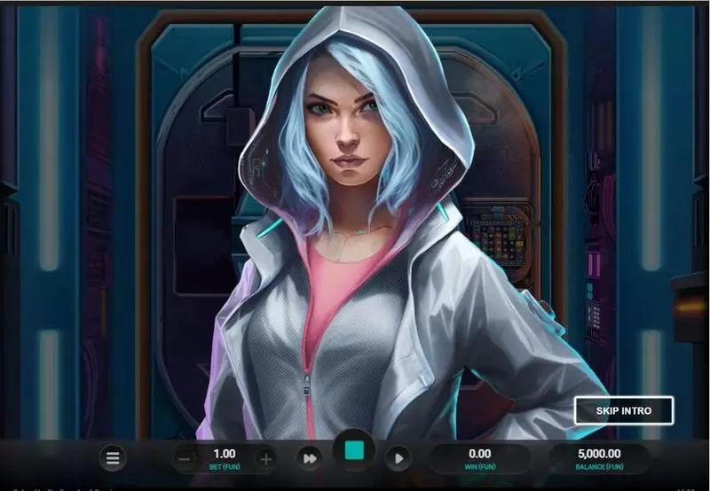 Introduction Screen - Cybes Vault Four Leaf Gaming Slots Game