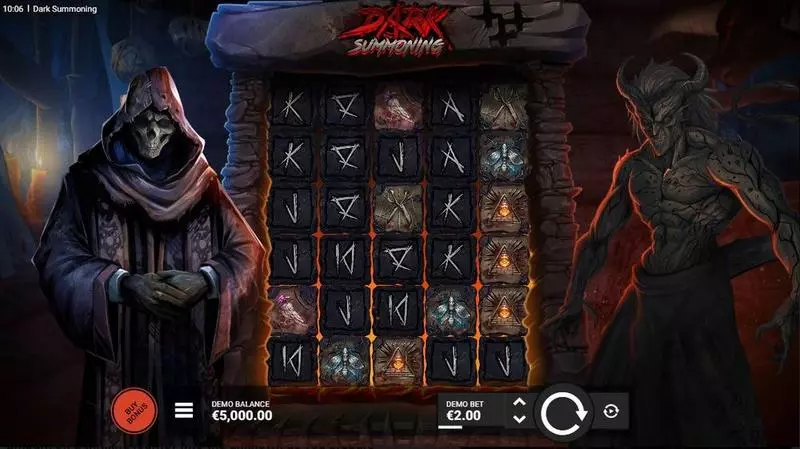 Main Screen Reels - Dark Summoning Hacksaw Gaming Slots Game