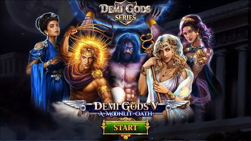 Introduction Screen - Demi Gods V – A Moonlit Oath Spinomenal Slots Game