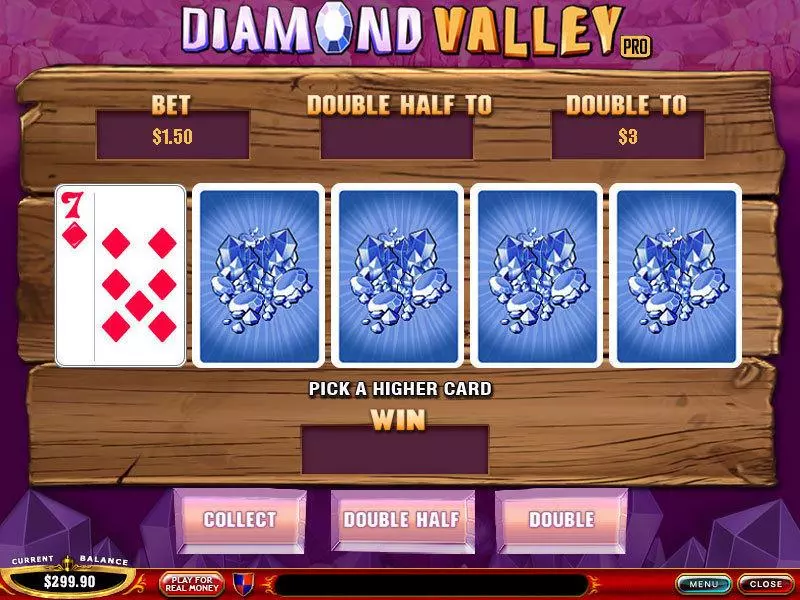 Gamble Screen - Diamond Valley Pro PlayTech Slots Game