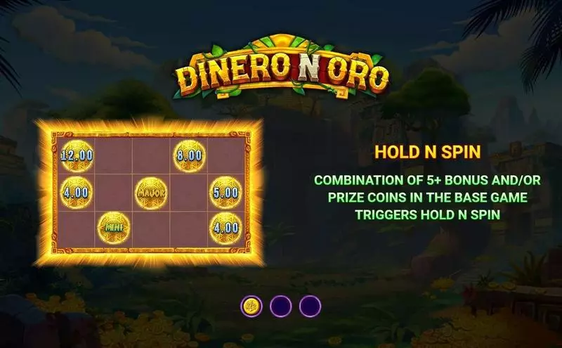 Introduction Screen - Dinero N Oro Wizard Games Slots Game