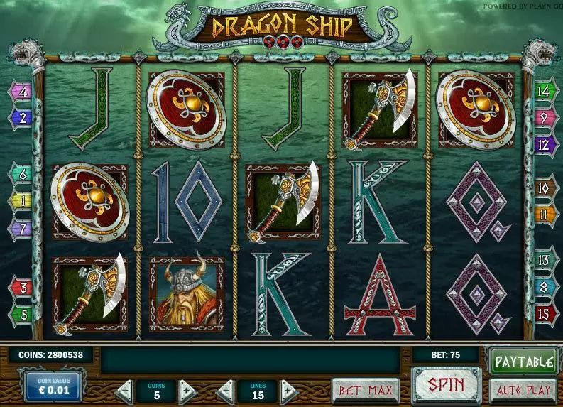 Main Screen Reels - Dragon Ship Play'n GO Slots Game