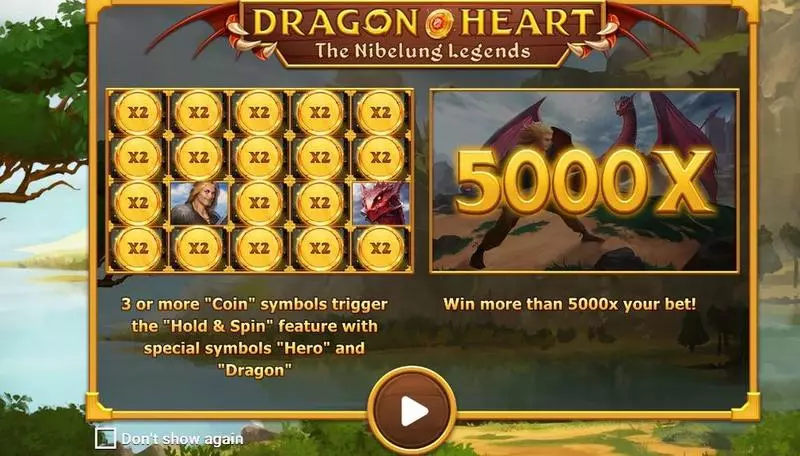 Main Screen Reels - Dragonheart Apparat Gaming Slots Game