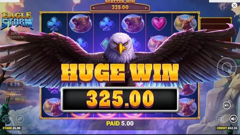 Introduction Screen - Eagle Storm Blueprint Gaming Slots Game