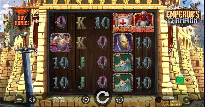 Main Screen Reels - Emperor's Champion StakeLogic Slots Game