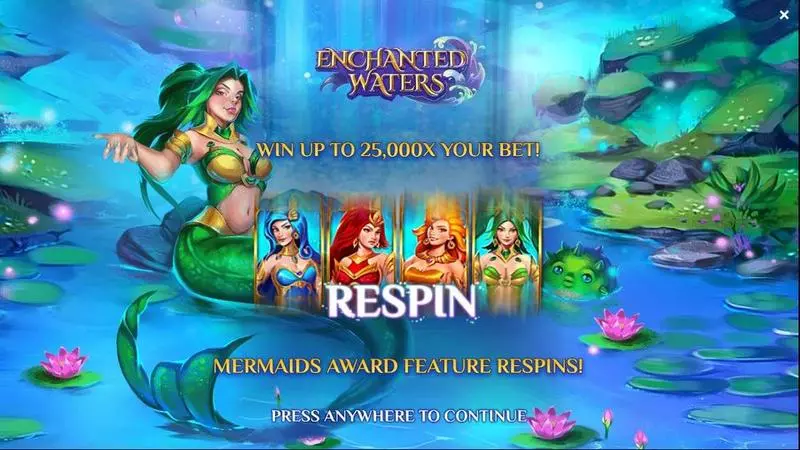 Introduction Screen - Enchanted Waters  Yggdrasil Slots Game