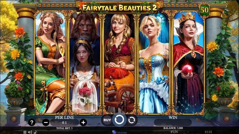 Main Screen Reels - Fairytale Beauties 2 Spinomenal Slots Game