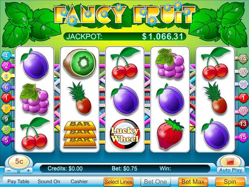 Main Screen Reels - Fancy Fruit Byworth Slots Game