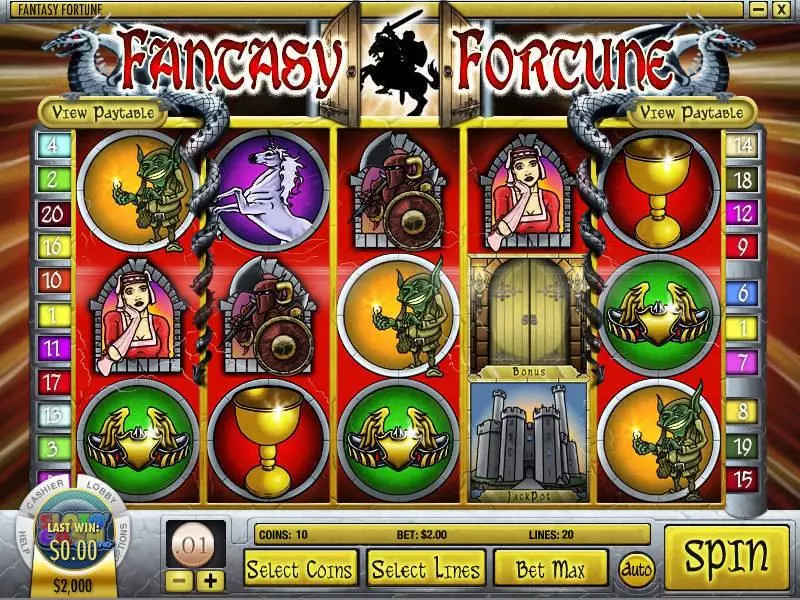 Main Screen Reels - Fantasy Fortune Rival Slots Game