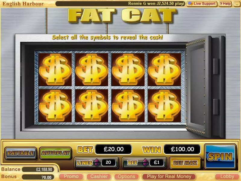Bonus 1 - Fat Cat WGS Technology Slots Game