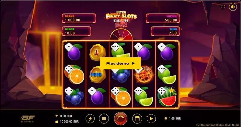 Main Screen Reels - Fiery Slots Cash Mesh Ultra Dice BF Games Slots Game