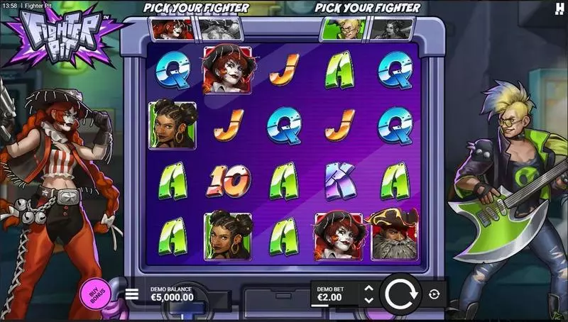Main Screen Reels - Fighter Pit Hacksaw Gaming Slots Game