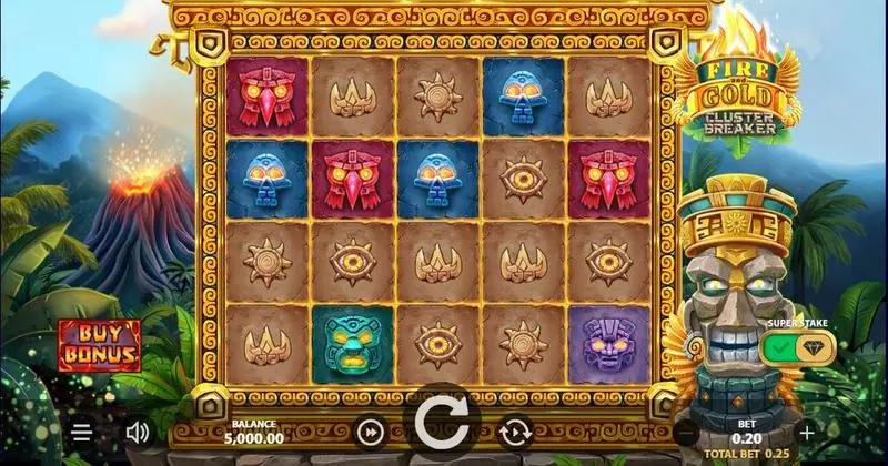 Main Screen Reels - Fire and Gold StakeLogic Slots Game