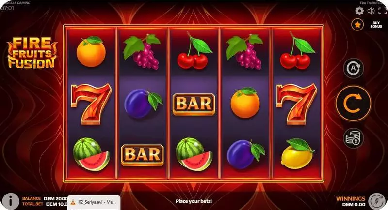 Main Screen Reels - Fire Fruits Fusion Mancala Gaming Slots Game