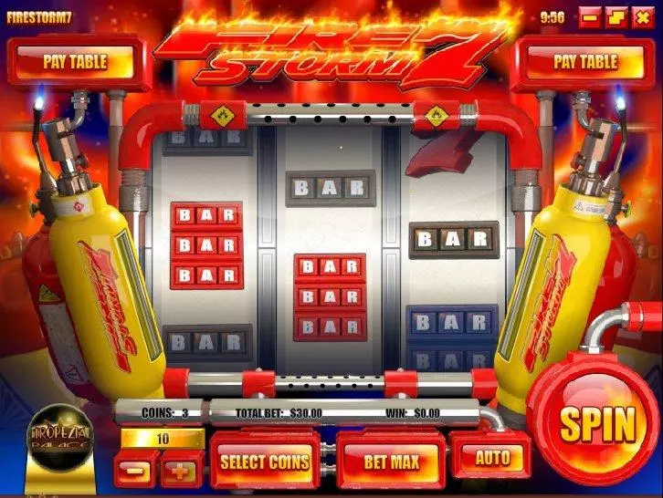 Main Screen Reels - Firestorm 7 Rival Slots Game