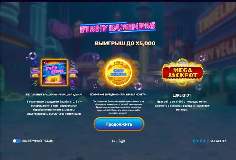 Info and Rules - Fishy Business TrueLab Games Slots Game