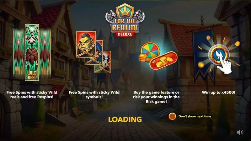 Info and Rules - For the Realm Deluxe Mascot Gaming Slots Game