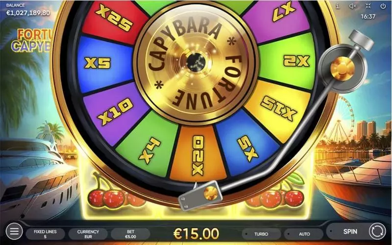 Wheel of prizes - Fortune Capibara Endorphina Slots Game