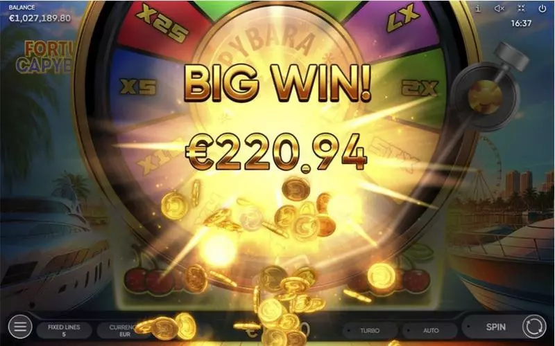 Winning Screenshot - Fortune Capibara Endorphina Slots Game