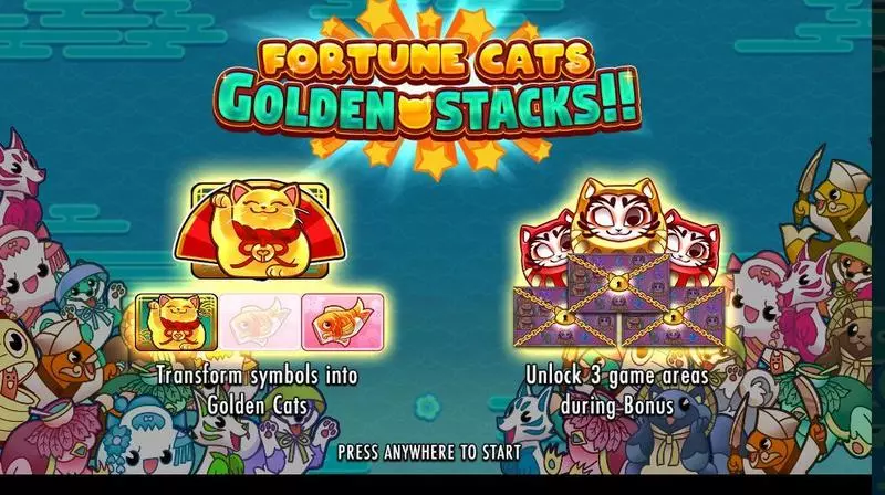 Bonus 1 - Fortune Cats Golden Stacks!! Thunderkick Slots Game
