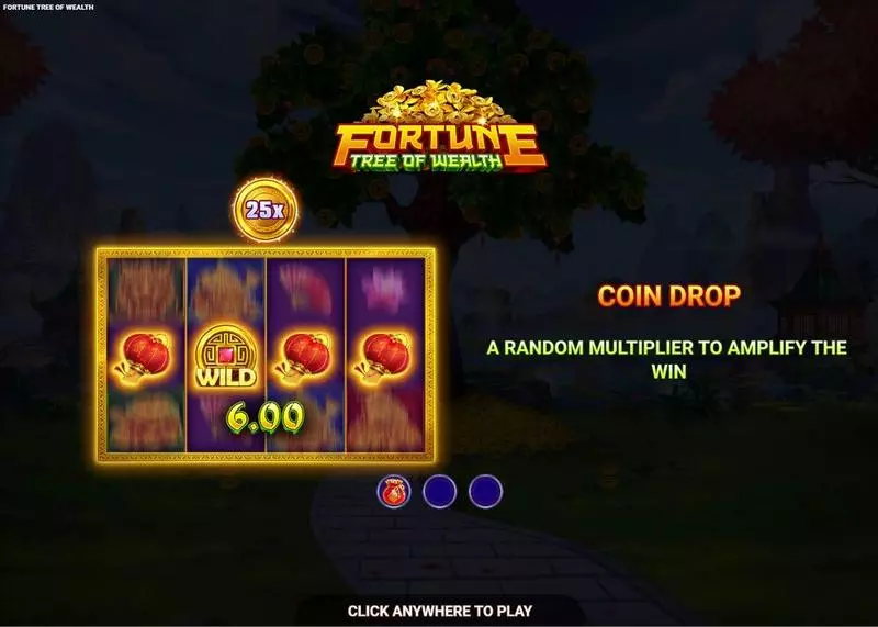Introduction Screen - Fortune Tree of Wealth Wizard Games Slots Game