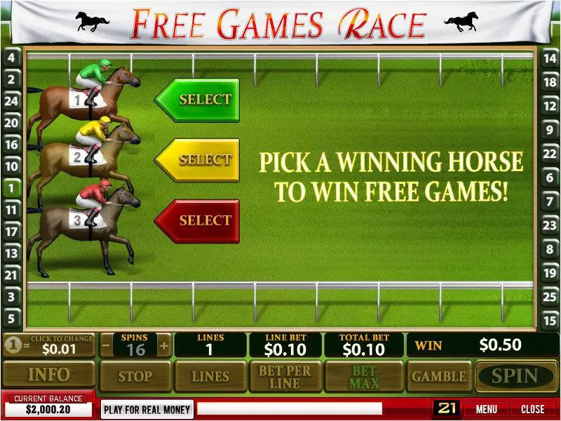 Bonus 1 - Frankie Dettori's Magic Seven PlayTech Slots Game