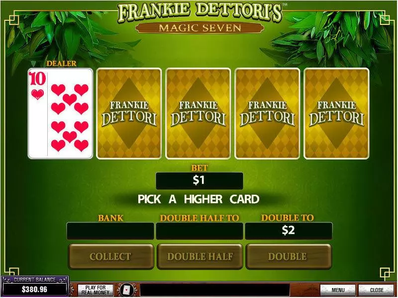 Gamble Screen - Frankie Dettori's Magic Seven PlayTech Slots Game