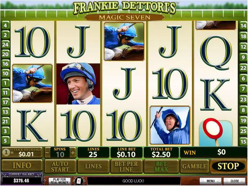 Main Screen Reels - Frankie Dettori's Magic Seven PlayTech Slots Game