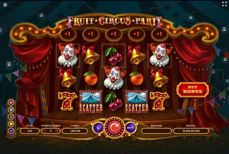Main Screen Reels - Fruit Circus Party TrueLab Games Slots Game