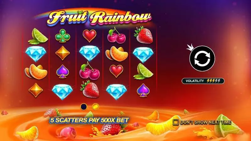 Info and Rules - Fruit Rainbow Pragmatic Play Slots Game