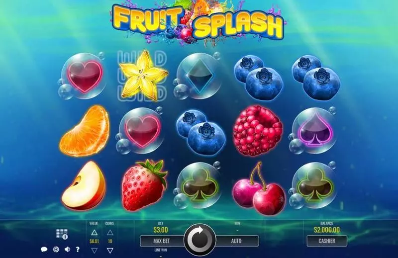Main Screen Reels - Fruit Splash Rival Slots Game